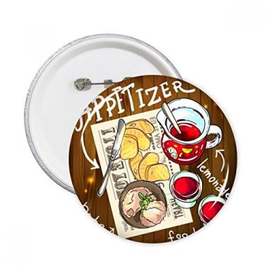 Imagem de Aperitivo Lemonada Bife França Alfinetes Redondos Emblema Botão Decoração Acessório 5pcs