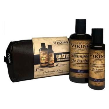 Imagem de Kit Barba Necessaire Shampoo Condicionador Linha Mar Viking