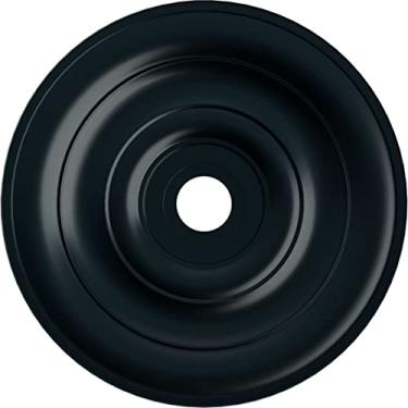 Imagem de Medalhão de teto Ekena Millwork CM26JENSF Jefferson, 26 1/2OD x 3 5/8" ID x 1 1/2" P (serve em toldos de até 5"), sombra noturna pintada à mão