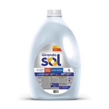 Imagem de Girando Sol Detergente Lava-Louças Natural 5L Detergente Líquido Para Lava-Louças Incolor Contém Tensoativo Biodegradável Natural Dermatologicamente Testado
