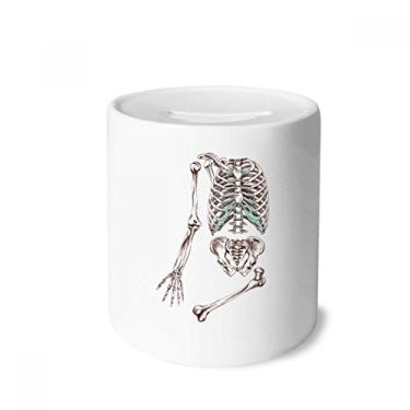 Imagem de DIYthinker Dinheiro esqueleto humano para esboçar caixa de cerâmica porta-moedas presente de cofrinho