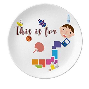 Imagem de Prato de porcelana Pufan Japan Tokyo Games Show de jantar redondo Prato Boy Man