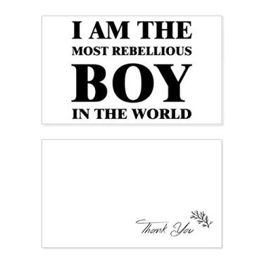 Imagem de Cartão de agradecimento I Am The Rebellious Boy Birthday Paper Greeting Wedding Repreciation