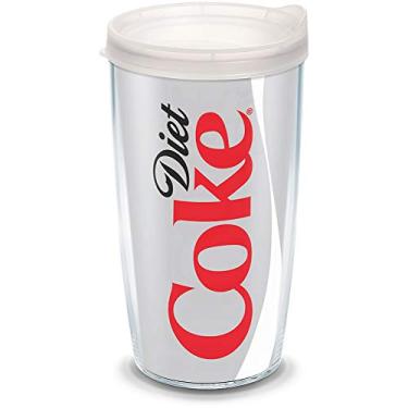 Imagem de Tervis Plástico, Coca-Cola – Copo de coca com cobertura e tampa fosca 473 ml, transparente
