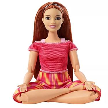 Boneca Barbie Articulada - Feita Para Mexer - Yoga - Morena Blusa