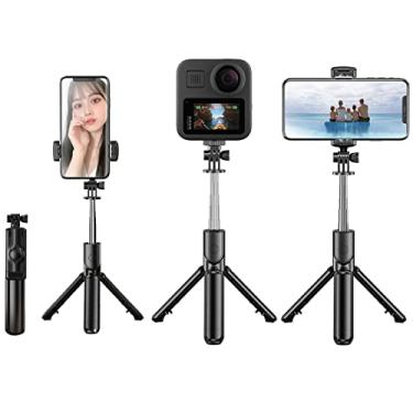 Imagem de Pau de Selfie Multifuncional Sem Fio Para Celular Monopé Mini Tripé Extensível Controle Remoto