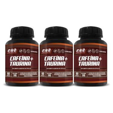Imagem de 3 Cafeina + Taurina 60 Cápsulas 500mg-Unissex