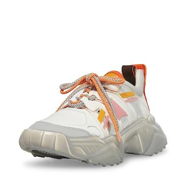 Imagem de Steve Madden Sprint White Multi Low Top Lace Up Chunky Sole Fashion Sneakers (White Multi, 7)