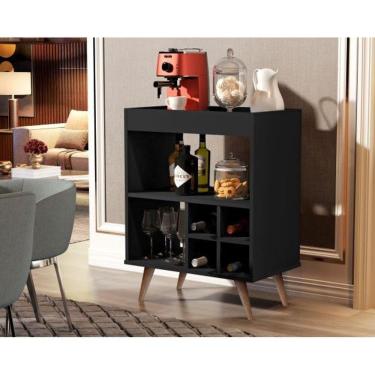 Imagem de Buffet Aparador Barzinho Cantinho Do Café Retrô Com Adega Nicho E Prateleira Encanto