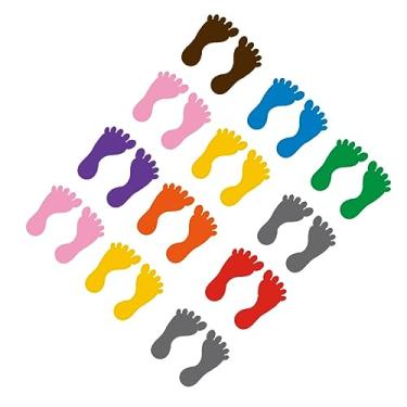 Imagem de ORFOFE 12 Pares Adesivos De Pegada Brinquedo De Bebê Crianças Decalques De Pegada Para Adesivos Para Etiqueta Da Pegada Do Bebê Pés Desenho Animado Copo Medidor Filho Pvc