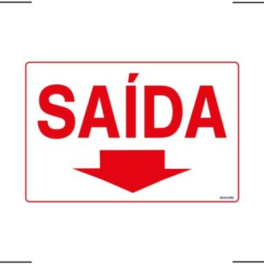 Imagem de Placa De Sinalização Saída Com Seta Para Baixo 30x20 Ekomunike - S-213/1 F9e