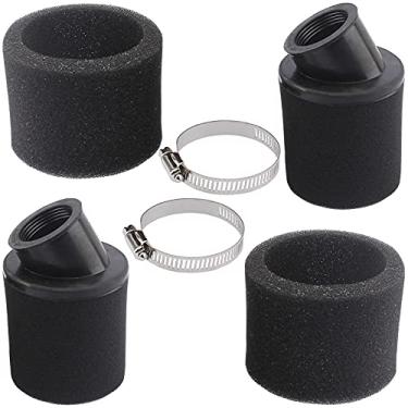 Imagem de LIYYDS Limpador de filtro de desempenho universal de espuma dupla angular vermelha de 35 mm para 50cc 70cc 90cc 110cc 125cc motocicleta ATV Quad Scooter Go Kart Moped Pit Dirt Racing Pocket Mini Bike
