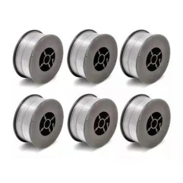 Imagem de Kit - 6 Arame Mig Uso Sem Gás 0,8mm - 1kg Galzer