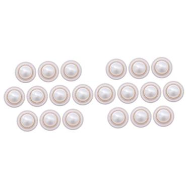 Imagem de Operitacx 20 Unidades adorno de roupas pressione o botão botões de strass retrô alfinetes decorativos bolsas botões de costura DIY ferramentas de artesanato pérola suéter PIN lenço carteira