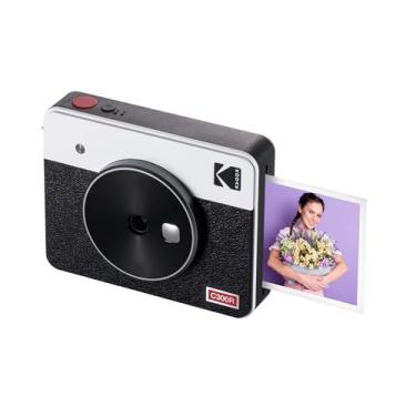 Imagem de Câmera Instantânea e Impressora Fotográfica Kodak Mini Shot 3 Retro 7,6 x 7,6 cm, portátil, sem fio, compatível com iOS e Android, Bluetooth, tecnologia 4Pass de foto de verdade em alta definição e acabamento laminado, qualidade premium - branco