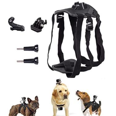 Imagem de Peitoral para cães GoPro, colete macio e ajustável com 2 bases de montagem, peito e fixação nas costas para Gopro Hero todos os modelos, adequado para cães pequenos, médios e grandes
