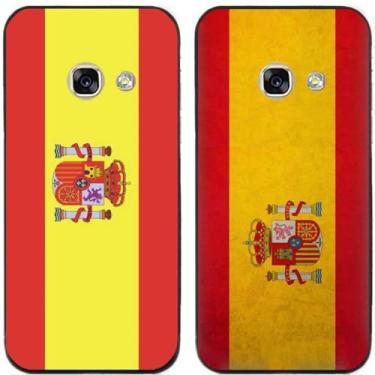 Imagem de 2 peças retrô bandeira da Espanha impressa TPU gel silicone capa de telefone traseira para Samsung Galaxy (Galaxy A5 2017)