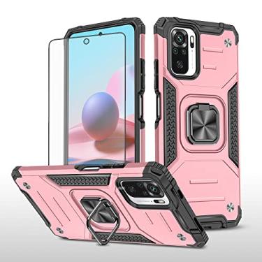 Imagem de Asuwish Capa de telefone para Xiaomi Redmi Note 10/10S 4G com protetor de tela de vidro temperado e suporte de anel suporte fino híbrido acessórios para celular Redme Note10 S Note10S feminino