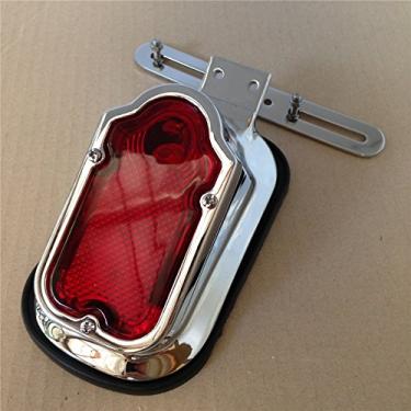 Imagem de XKMT-Chromed Heavy Metal Alumínio Vermelho Tombstone Sinal de Luz Traseira Compatível com Moto Bike [B00YYL7UEK]