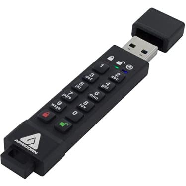 Imagem de Apricorn 16GB Aegis Secure Key 3Z 256-bit AES XTS Hardware criptografado FIPS 140-2 Nível 3 Validado Secure USB 3.0 Flash Drive (ASK3Z-16GB), preto