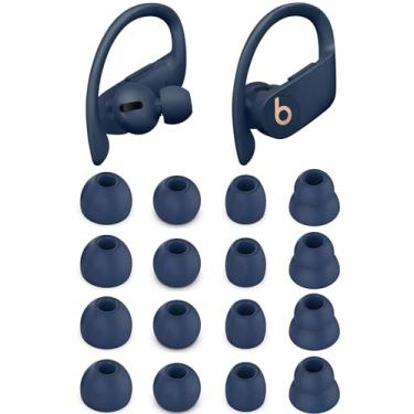 Imagem de Fones de ouvido de substituição compatíveis com fones de ouvido Powerbeats Pro, 8 pares P/M/G/D, 4 tamanhos, pontas de silicone macio – azul-marinho 121
