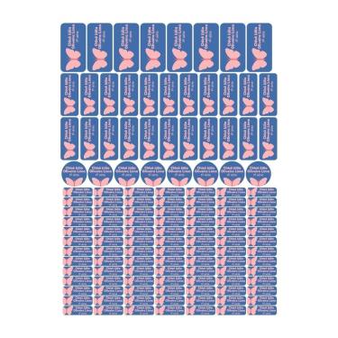 Imagem de Adesivo Etiqueta Escolar Personalizado Vinil Borboleta 129 UN