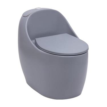 Imagem de Pingoo.casa - Vaso Sanitário Privada Monobloco Caixa Acoplada Aquarela - Cinza