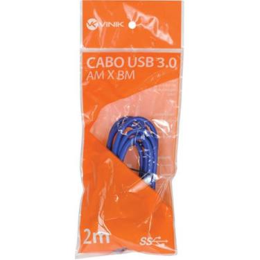 Imagem de Cabo Usb Para Impressora 3.0 Usb A X Usb B 2m - U3ambm-2 - VINIK