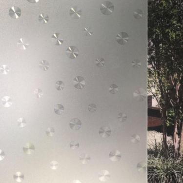 Imagem de Pelicula Adesiva Eletrostatica 3D para Porta de Vidro Jateado e Circul