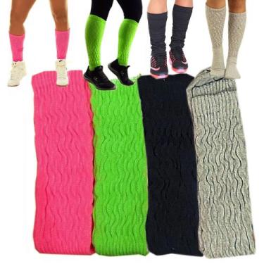 Imagem de Meia Aeróbica Fitness Academia: Kit 2 Pares Neon e 2 Pares Cores Lisas