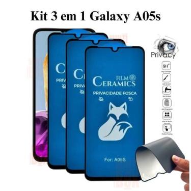Imagem de Kit 3x Películas Fosca Privacidade de Cerâmica para Samsung Galaxy A05