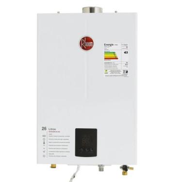 Imagem de Aquecedor de água a gás rheem 26 litros gás glp - bivolt exaustão forç