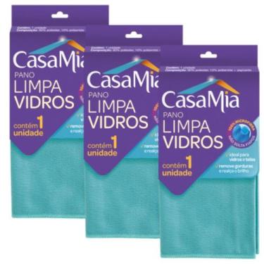Imagem de Pano Para Limpar Vidro Não Solta Fiapo Microfibra Multiuso - CasaMia, 