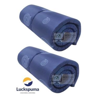 Imagem de Kit 2 Colchonete Camping Acampamento 65x180x3cm Luckspuma - fibrasca