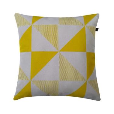 Imagem de Almofada Natural Triangulos 40x40cm Amarelo - FASTLAR