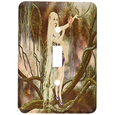 Imagem de 3dRose Lsp_11649_1 Um elfo mágico que encontra uma fruta encantada em uma caverna mística