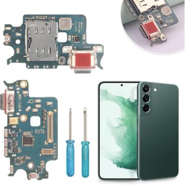 Imagem de FKBAightccy Porta de carregamento USB para Samsung Galaxy S22 5G SM-S901U1 Conector Dock Board Cabo Flex Peças de Reposição para Samsung Galaxy S22 SM-S901U Tipo C Conector Dock Board