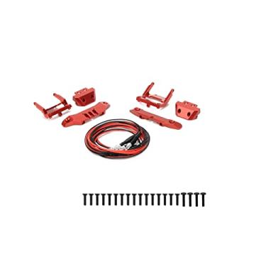 Imagem de RCAWD Machined Alloy Bumper, Front (1)/ Rear (1) and 4 Led Lights for 1/18 Latrax Desert Prerunner Teton Traxxas Rc Car(Red)