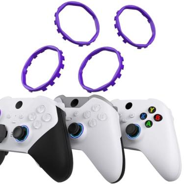 Imagem de Anéis de realce octogonais de substituição redesenhados para Xbox Elite Series 2 Core, para Elite Series 2, Xbox Elite, para eXtremeRate ASR Version Shell para Xbox Series X/S Controller - Roxo