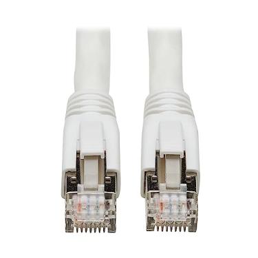 Imagem de Tripp Lite Cabo Ethernet blindado PoE Cat8 40G, 0,9 metros, branco, alta velocidade, alimentação sobre Ethernet, RJ45, Snagless SSTP, macho-para-macho, cabo LAN de rede, (N272-F03-WH)
