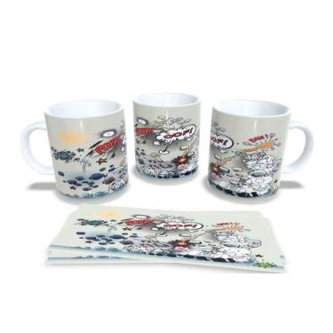 Imagem de Caneca Branca de Porcelana Personalizada Coleção Luta em Quadrinhos - 