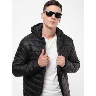 Imagem de Bobojaco Jaqueta Puffer Dias Frios com Capuz Removível e Bolsos - Slim