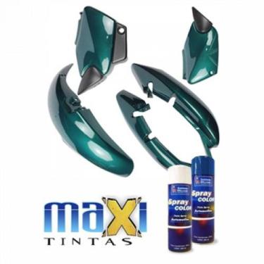 Imagem de Spray automotivo verde boituva honda motos + verniz spray 300ml - Sher