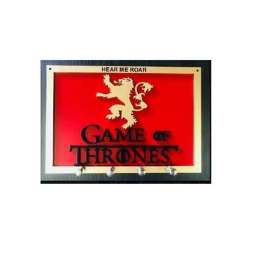 Imagem de Porta Chaves Madeira Mdf Não Esqueça Chaves Game Of Thromes - Casa Nob
