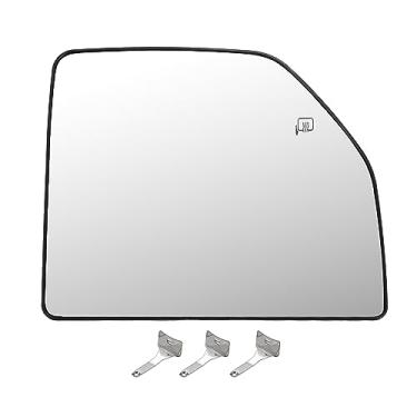Imagem de X AUTOHAUX Espelho de reboque do lado direito do passageiro do carro vidro do espelho aquecido superior com suporte traseiro Nº FL3Z17K707G para Ford F250 F350 Super Duty 2017-2022