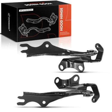 Imagem de A-Premium Dobradiças do capô dianteiro do motorista e do passageiro compatíveis com Mazda 3 2004-2009, lado esquerdo e direito dianteiro, conjunto de 2 peças, substituição # B32H52420A, B32H52410A