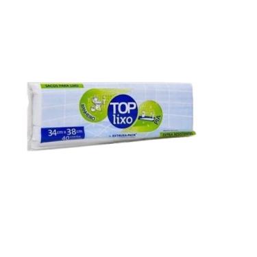 Imagem de Saco de lixo - branco - pia ou banheiro - top lixo - 40 unidades