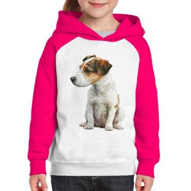 Imagem de Moletom Infantil Cachorro Jack Russell Terrier - Foca na Moda, Branco,