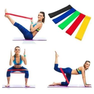 Imagem de 5 Faixas Elástica de Borracha Treino Equipamento Fitness - ZEM