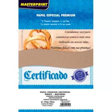 Imagem de Papel Kraft Natural A4 180 gramas Masterprint - 50 folhas